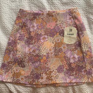 Afraid State Floral Mini Skirt